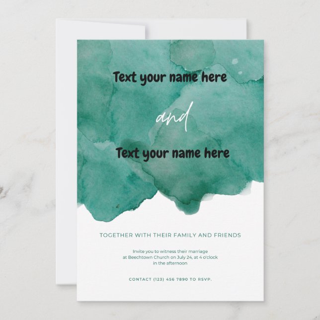 Invitation Avec leur famille et leurs amis (Devant)