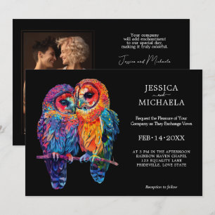 Invitation 🌈 Avec photo LGBTQ Eternal Unity mariage