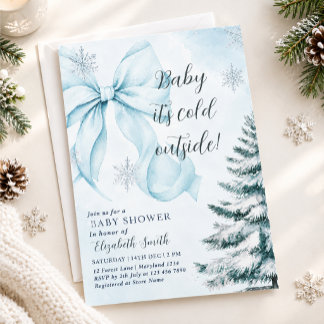 invitation avec un thème de Noël et de flocon de n