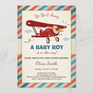 Invitation Aventure de voyage d'invitation de baby shower