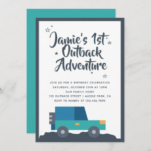 Invitation Aventure Outback fête d'anniversaire