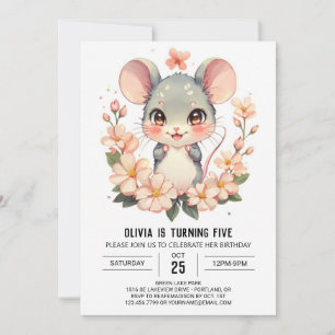 Invitation Aventure Rodent Souris Anniversaire