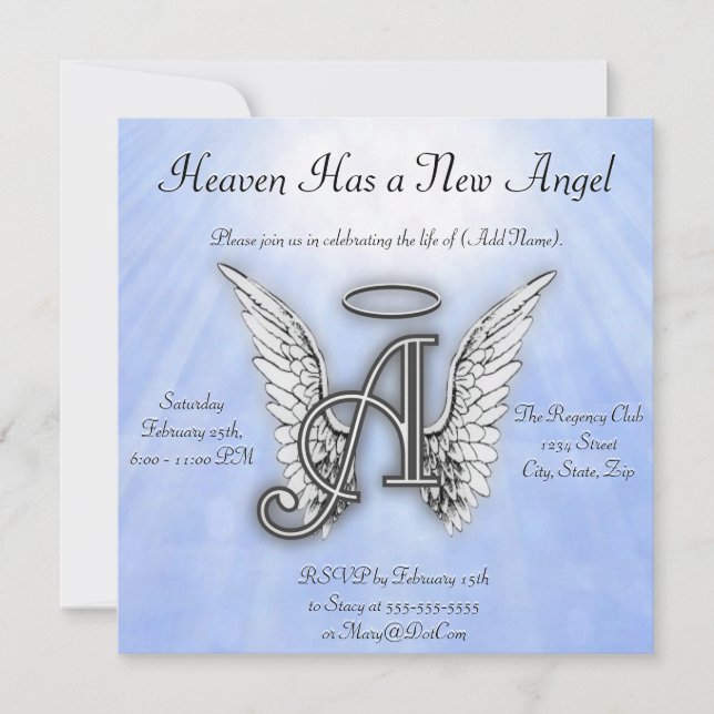 Invitation Avis de mise en mémoire (Devant)