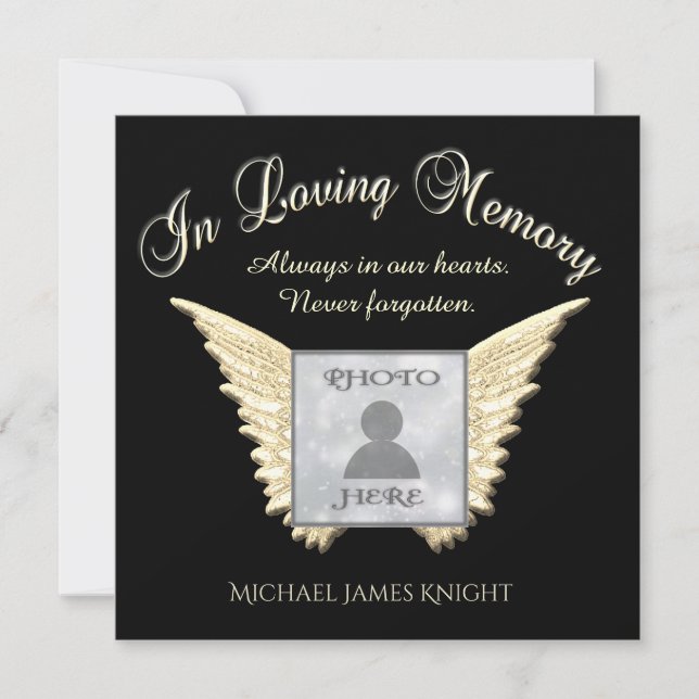 Invitation Avis sur les funérailles et les célébrations de la (Devant)