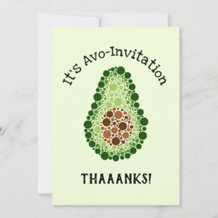Invitation Avocado par points