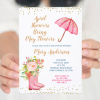 Avril Douches Apporter mai Fleurs aquarelle