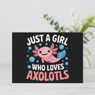Invitation Axolotl Kawaii Juste Une Fille Qui Aime Les Axolot