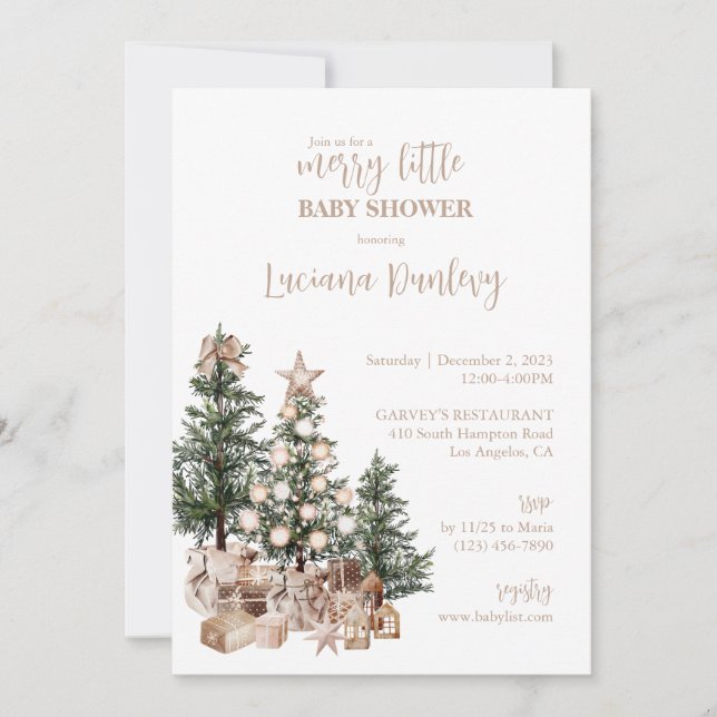 Invitation Ayez un joyeux petit Baby shower (Devant)
