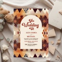 Aztec Tribal Brown Ethnique Mariage occidental