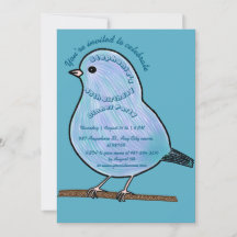 Azure 45th Birthday Cute Bird Dinner Party