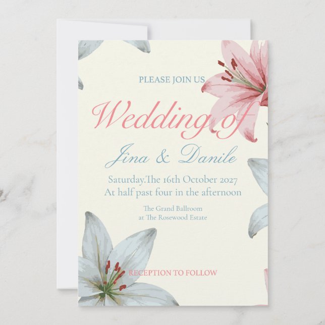 Invitation Azure Bloom V02 (Dos)