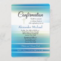 Invitation azurée de confirmation de ciel