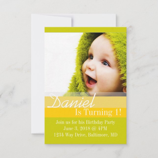 Invitation B-Jour II |gryl de l'invitation | de fête (Devant)