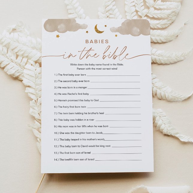 Invitation Babies Dans La Bible Twinkle Star Baby shower Jeu (Créateur téléchargé)