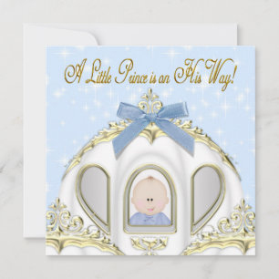 Invitation Baby Blue Prince Baby Boy Show