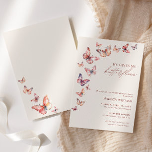 Invitation Baby-Bohème Il Me Donne Des Papillons Salle De Mar