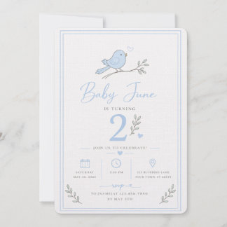 Invitation Baby Boy 2nd Birthday Invite