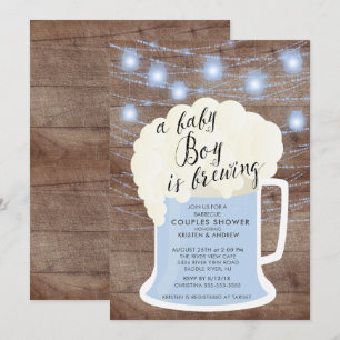 Invitation Baby Boy est en train de brasser des garçons Baby 
