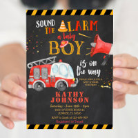 Baby Boy Fire Truck Baby shower Sonnez l'alarme
