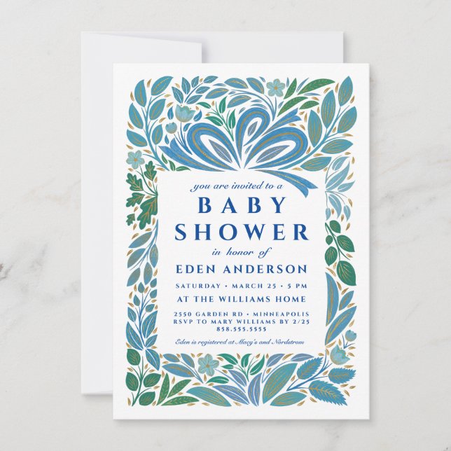 Invitation Baby Boy Shower Cadeau (Devant)