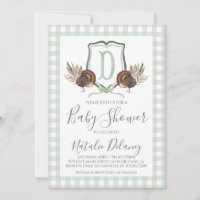 Baby Boy Shower Turquie En vichy Vert du Sud