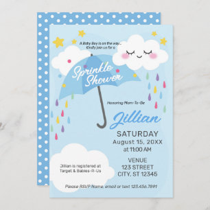 Invitation Baby Boy Sprinkle Douche