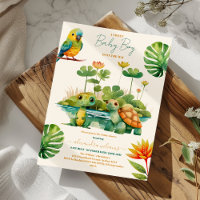 Baby Boy Tropical Jungle Safari Animaux Douche