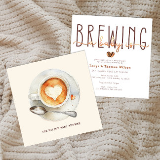 Invitation Baby brasse un Baby shower café moderne