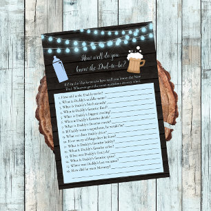 Invitation Baby Brewing Blue Qui Connaît Papa-To-Be Meilleur 