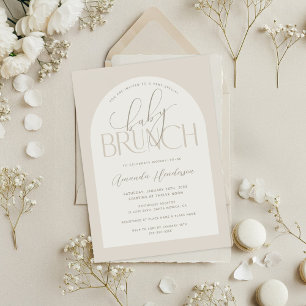 Invitation Baby Brunch Bébé Crème Neutre Baby Shower