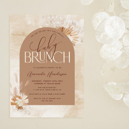 Invitation Baby Brunch Pampas Neutre Baby Shower