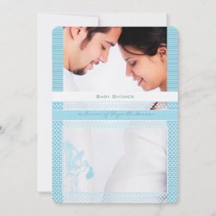 Invitation Baby Bump Photo Baby Boy Shower