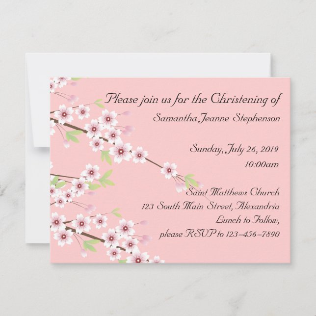 Invitation Baby Christening (Devant)
