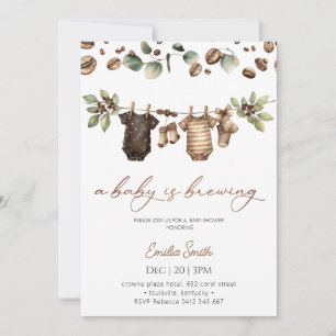 Invitation Baby Coffee Bean corde à linge Baby Shower