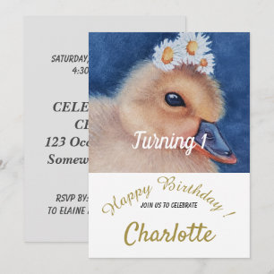 Invitation Baby Duck 1er anniversaire