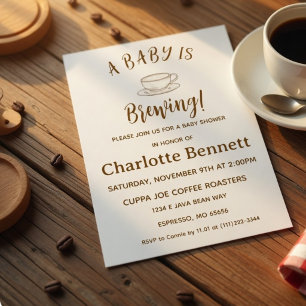 Invitation Baby est en train de brasser la douillette gingham