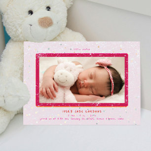 Invitation Baby Flurry   Annonce de naissance horizontale
