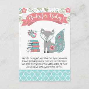 Invitation Baby Fox Livres pour Bébé Livre Demande Insérer