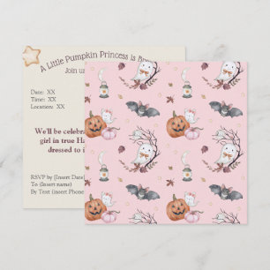 Invitation Baby Girl est en train de brasser Halloween Baby s