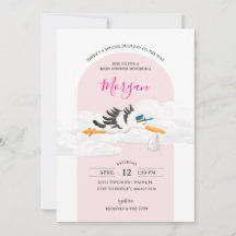 Baby Girl Livraison spéciale Baby shower de cigogn