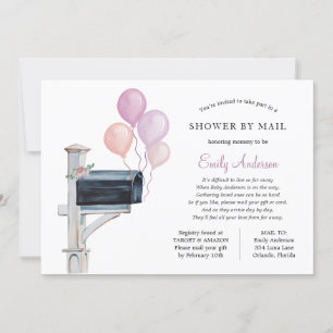 Invitation Baby Girl Longue distance douche par la poste