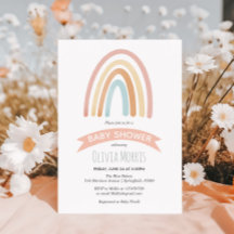 Baby Girl mignonne Boho rose Baby shower arc-en-ci
