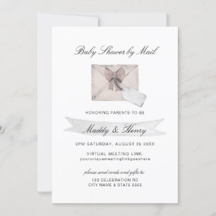 Invitation Baby Girl Show par courrier Virtual Long Distance