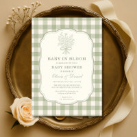 Baby in Bloom à carreaux Baby Shower pour couples