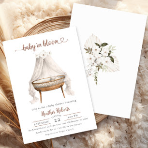 Invitation Baby In Bloom Baby shower Boho tendance