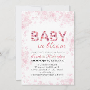 Invitation Baby in Bloom Baby shower de printemp