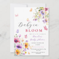 Baby in Bloom Baby shower papillon Fleur sauvage