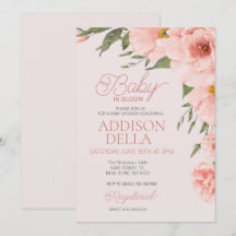 Baby In Bloom Baby shower Printemps été fleuri
