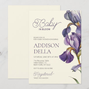 Invitation Baby In Bloom Baby shower Printemps été fleuri