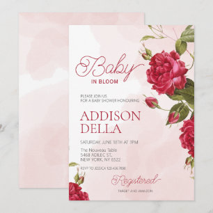 Invitation Baby In Bloom Baby shower Printemps été fleuri